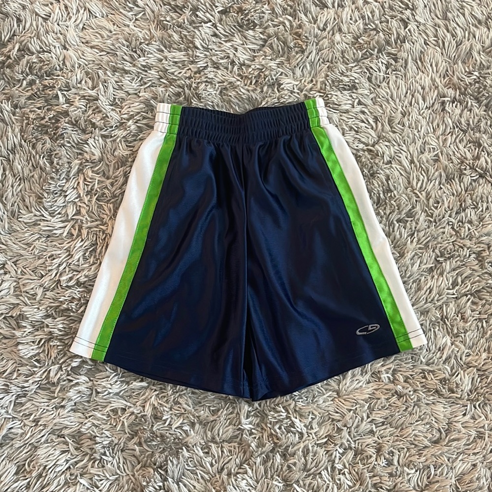 C9 by Champion Navy Lime & White Stripe Shorts